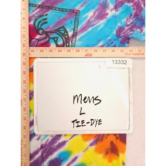 Delta Casual Crew Neck Short Sleeve T Shirt Adult Mens Size L Tie-dye Multi - Picture 7 of 9